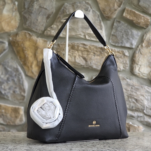 Michael Kors Sienna Large Black Shoulder Bag - Picture 1 of 11